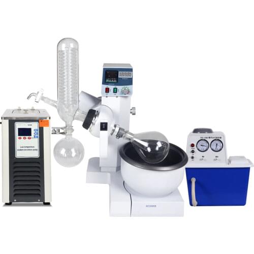 ZOIBKD Best Seller Large Volume 2L Rotary Evaporator RE2000B with Chiller Full Set of Vacuum Pump