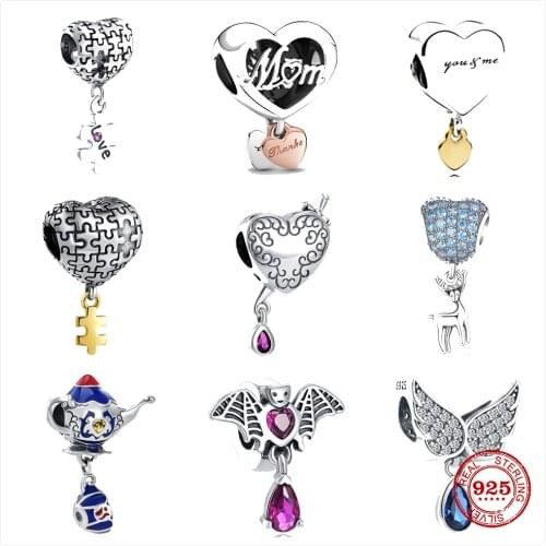 The new 925 silver Love pendant Aladdins lamp deer fit Original Pandora Charm Silver 925 Bracelets with DIY Jewelry for women
