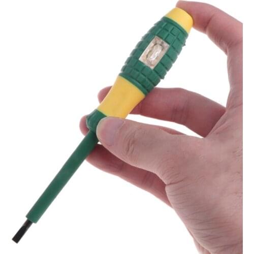 New Electrical Tester Pen 220V Slotted Screwdriver Voltage Power Detector Probe 4mm