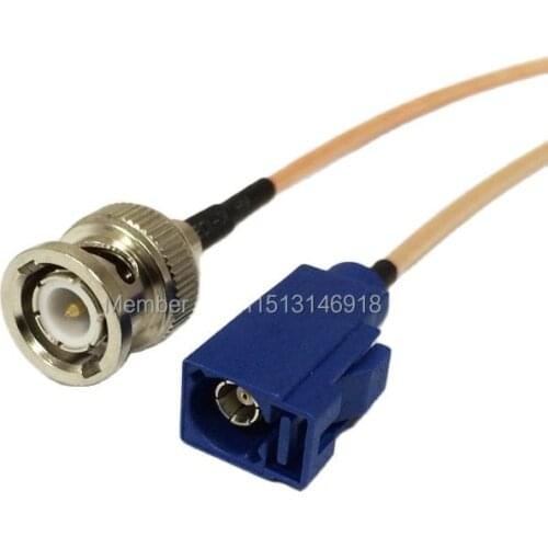 New BNC Male Plug Switch FAKRA C female Connector RG316 pigtail cable 15CM/30CM/50CM/100CM