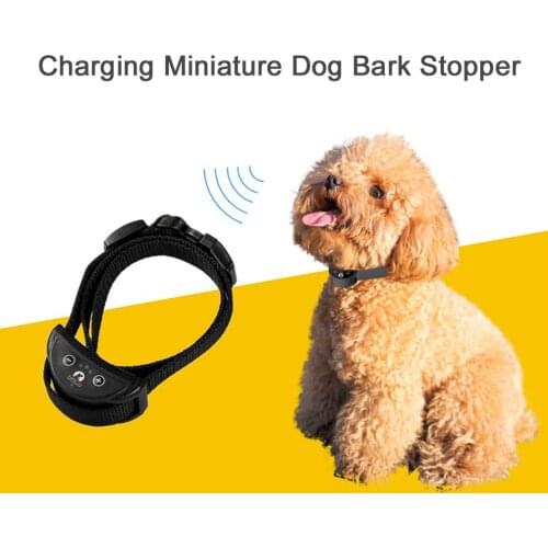 Pet Dog Rechargeable Anti Bark Collar Pet Control Training Effective Stop Barking for Dog Waterproof Ultrasonic Training Collars
