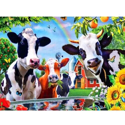 ARMYQZ Full Square Drill Diamond Painting 5d Animal Diamond Embroidery Sale Cattle Cross Stitch Home Decoration