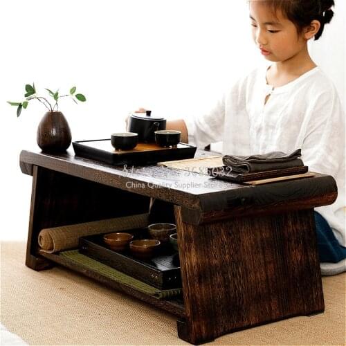 Folding Wooden Japanese Tea Table For Living Room Furniture Low Modern Minimalist Compact Tatami Coffee Folding Table Wood