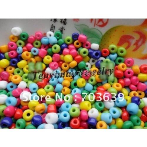 Mixed Color 4mm Seed Shape Mini Ceramic Loose Beads For DIY Free Shipping(5000pcs)