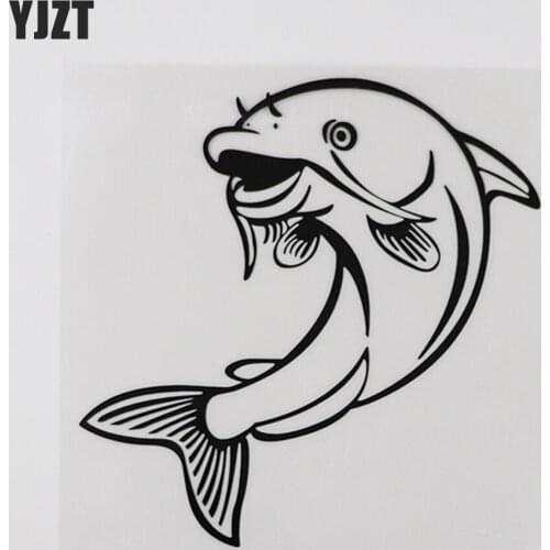 YJZT 14.2CM×14.4CM Personality Marine Fish Animal Vinyl Car Stickers Motorcycle Racing Bumper Decal 13D-1071