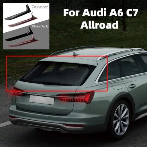 2x Rear Behind Window Spoiler Side Strip Cover Trim Exterior Refit Kit Fit For Audi A6 C7 Allroad TDI Quattro/for Avant 12-18
