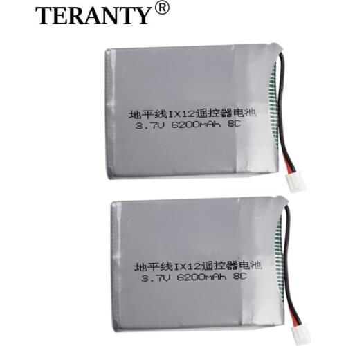 2PCS 3.7V 6200mAh 8C Lipo Battery for Spektrum Horizon iX12 model aircraft Remote Control Spare Part 2S Rechargeable Battery