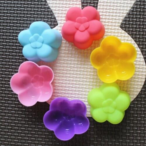 20 pcs/lot 3cm 5cm Food-grade silicone chocolate mold pudding jelly cake mould the plum blossom shaped soap mold bakeware