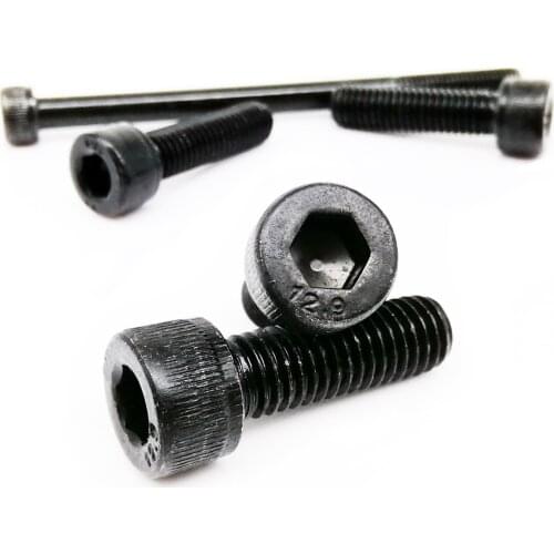 5/10/25/50pcs DIN912 M1.6 M2 M2.5 M3 M4 M5 M6 M8 Black Grade 12.9 Alloy Steel Allen Hexagon Hex Socket Cap Head Screw Bolt