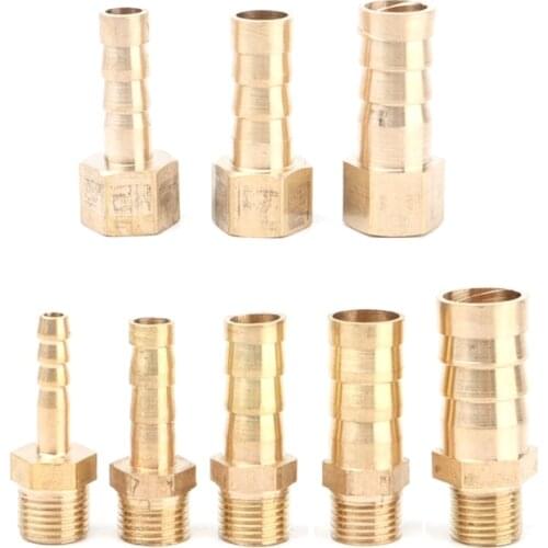 5pcs 1/8" Thread to 4/6/8/10/12mm Soft Hose Connector Garden Irrigation Adapter Aquarium Air Pump Line Fish Tank Hose Fittings