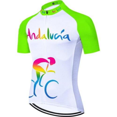 Andalucia Ropa Divise Uomo Velo Homme Retro Jersey Camisa Mayots Maillot Mallot Ciclismo Hombre Verano Mallots Ciclismo Hombre