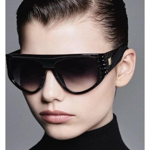 AOZE2020 new fashion legal female shield Gradient style sunglasses skin snake decoration brand design sunglasses sunglassesUV400