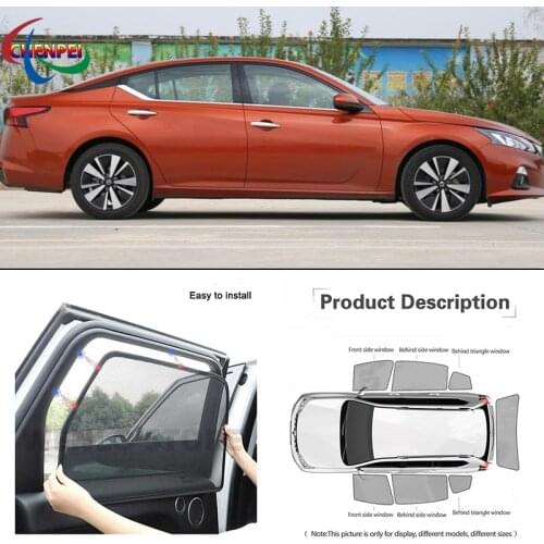 For Nissan Teana Car Full Side Windows Magnetic Sun Shade UV Protection Ray Blocking Mesh Visor Car Decoration Accessories