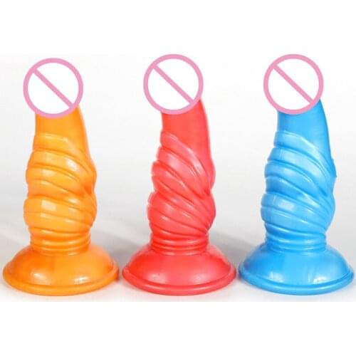 BDSM Colorful Spiral Anal Plug Prostate Massager Vaginal Stimulation Penis Anal Sex Toys for Women Men Butt Plug Femme Dildo