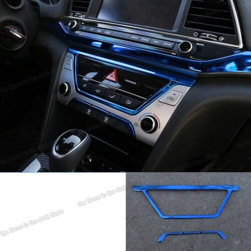 Car center control air conditioning panel trims for hyundai elantra 2016 2017 2018 2019 2020 avant accessory AD auto decoration
