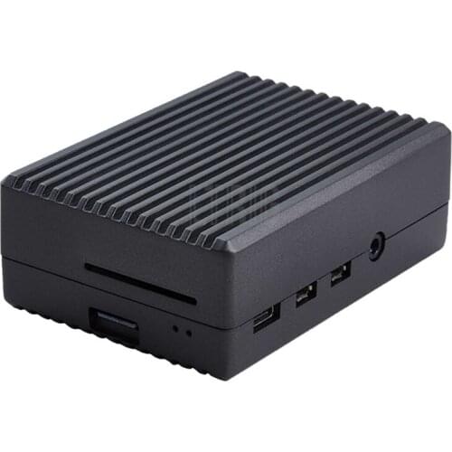 Custom black Raspberry Pi 4 shell thin aluminum shell passive cooling rugged Raspberry Pi 4 case