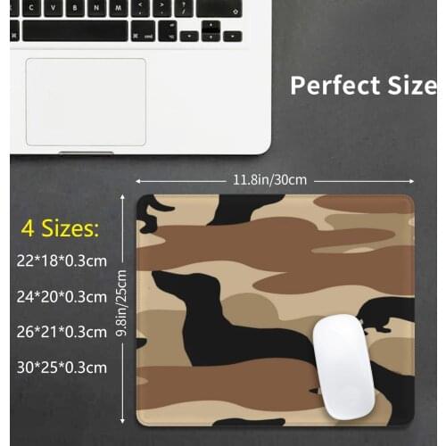 Desert Camo Weiner Dogg Mouse Pad 1614 Weiner Dachshund Sausage Hotdog Camo Desert Bosh Dog