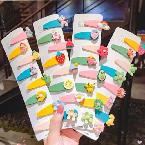 New Lovely Pink Acrylic Scrub Childrens Hair Clip Candy Color Rabbit Cute Animal Hairpin Girl Baby Small Hair Accessories
