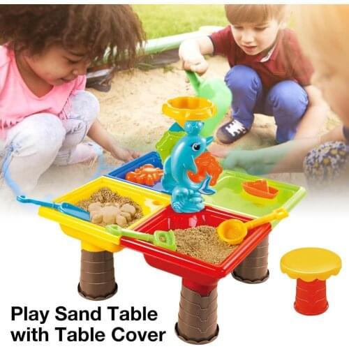 Children Beach Splash Water Table Plastic Toys Sand Water Play Table For For Beach, Swimming Pool, Garden, Bathtub