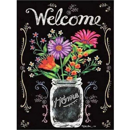 DIY 5d Diamond Painting Embroidered Chalk Blackboard Word Cross Stitch Picture By Rhinestones Christmas Decorative Icon