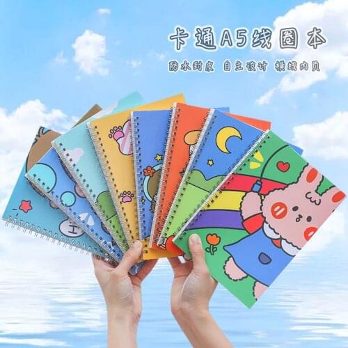 1PC Diary Notebook A5 Office Stationery Travel Creative Cartoons Coil Book Notepad Student School Supplies Stationery Random