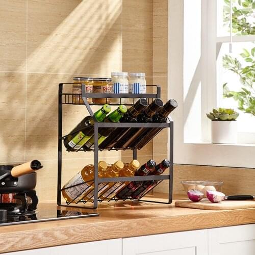 European Style Kitchen Seasoning Shelves Seasoning Floor Multilayer Home Storage Shelves