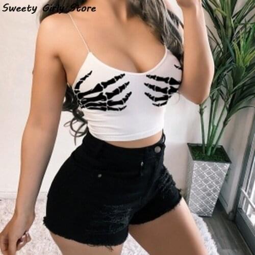 Claw Print Summer Tube Tops Women Breathable Cotton Tank Top Fashion Sleeveless Camis Beach Strappy Underwear Clothing Vest