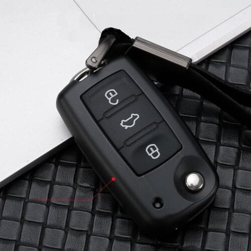 Cool Zinc Alloy Car Key Cover Remote Fob Holder Case Shell For Volkswagen VW Jetta Golf Polo Passat Tiguan For Skoda Octavia Key