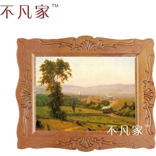Wholesale Dollhouse 1:12 scale miniature classical beautiful countryside oil painting D-11