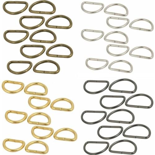 Metal Non Welded D Ring Buckles Assorted Size for Hand Bag Webbing Strap Clothes