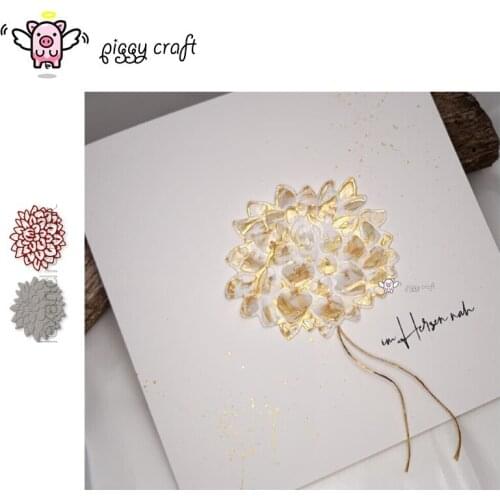 Piggy Craft metal cutting dies cut die mold Flower decoration Scrapbook paper craft knife mould blade punch stencils dies
