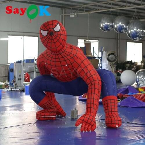 Custom 2.5m High Inflatable Spider Model Inflatable Decoration Red&Blue Outdoor/Indoor Animal Model for Party Square Events