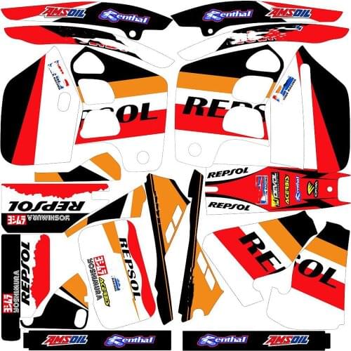 Motocross Team 3M STICKERS GRAPHICS BACKGROUNDS DECALS kits For Honda CRM250R CRM125R 1989 1990 1991 1992 1993 CRM 125 CRM 250R