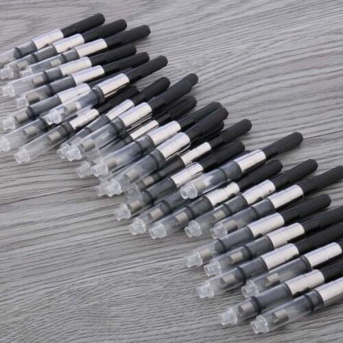 Wholesale 100pcs Good Quality Black Fountain Pen Ink Refill Converter Cartridges Pen Refill Stationery Office School Supplies