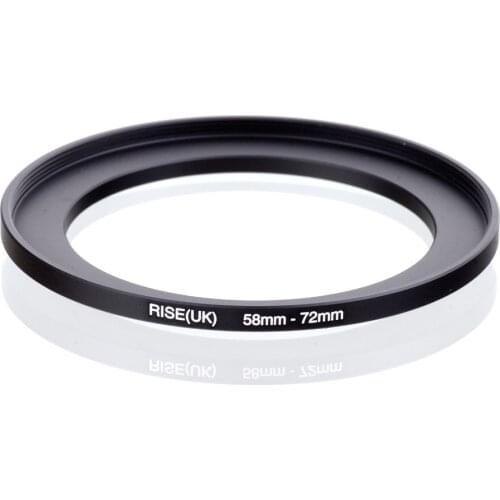 Original RISE(UK) 58mm-72mm 58-72mm 58 to 72 Step Up Ring Filter Adapter black