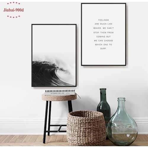 900D Posters And Prints Wall Art Canvas Painting Wall Pictures For Living Room Nordic Poster Wave Decoration Pictures NOR073