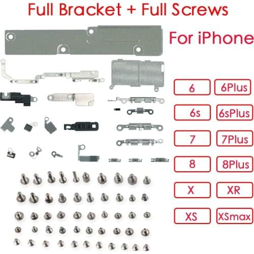 Full Set Small Metal Internal Bracket Kits + Full screws for iPhone 6 6s 6P 6sp 7 7 Plus 8 8 Plus X XR XS XSMAX