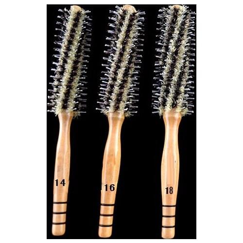 Pro Wooden Round Hair Brush In 3 Size, 1 pcs Hair Styling Wooden Hair Brush T-08 For Salon Hairdressing Blower Brush