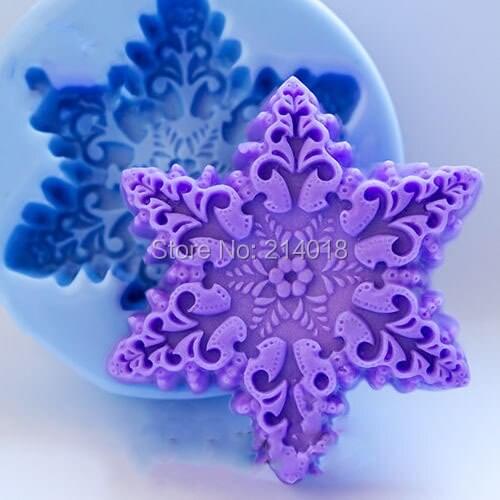 PRZY Snowflake Food-grade Silicone Soap Mold Moulds Silicone Rubber Eco-friendly 001 CIQ,FDA,SGS