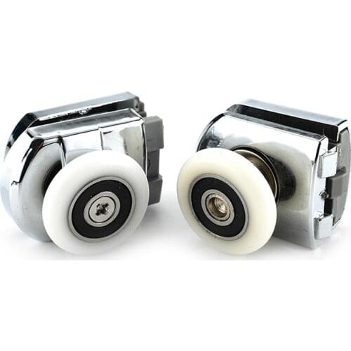 NAIERDI Runners Rubber Shower Wheels Stainless Steel Brass Shower Pulleys Replacement Door Rollers For Bathroom Fixture Hardware