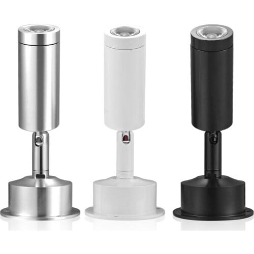 Silver/black/white WALL Lamp 3W 220V Warm/pure/Cool white Rotatable LED WALL Light for Bedroom Bedside Reading Book Lighting