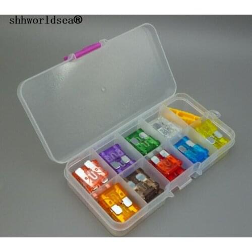 Shhworldsea 100pcs Car Fuse Assortment Set Auto Automotive Truck SUV Boat Regular ATO Standard ATC Kit Free Shipping