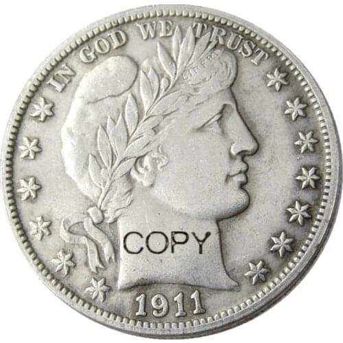 US 1911PDS Barber Half Dollar Silver Plated Copy Coins