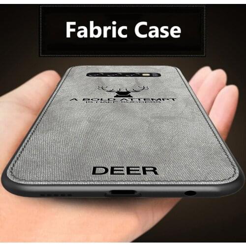 Fabric phone Case For Samsung Galaxy A6 A7 A8 A9 Plus 2018 J4 J6 A30 A40 A50 A70 Matte Cover Coque Soft Silicone Edge Shell Capa