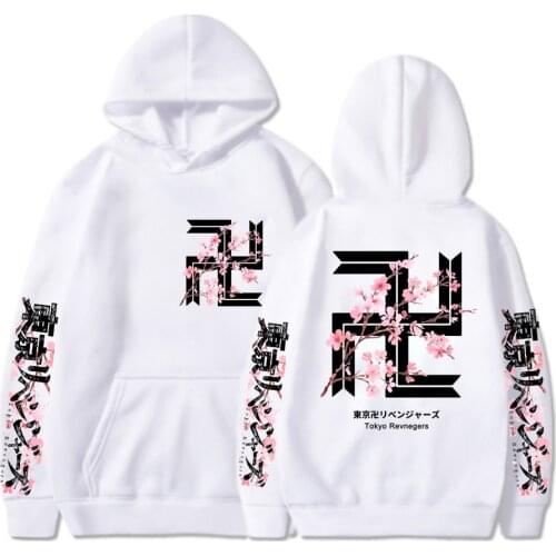 Tokyo Revengers Cherry Blossom Anime Hoodie Sweatshirts Men Women Pullover Harajuku Tracksuit 2021 Mens Hoodie Streetwear Tops