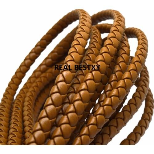 5m/lot approx 9.5*7mm natural color Wide Super Fiber Braided Leather Rope String Cord For Jewelry Making Bracelets Craft Jewelry