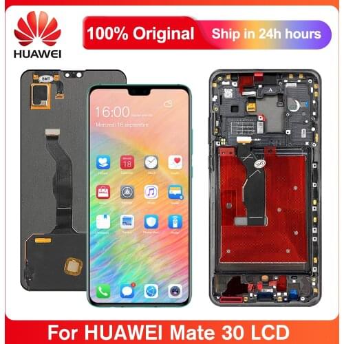 6.63" Original Screen For Huawei Mate 30 LCD Display Touch Screen Panel Digitizer With Frame For Huawei Mate30 TAS-L09 TAS-L29