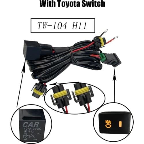 Car H11 lamp relay line group Switch Uniwersal for Toyota Corolla Vios Yaris Corolla Nissan Teana Tiida Fit Qashqai Two out One