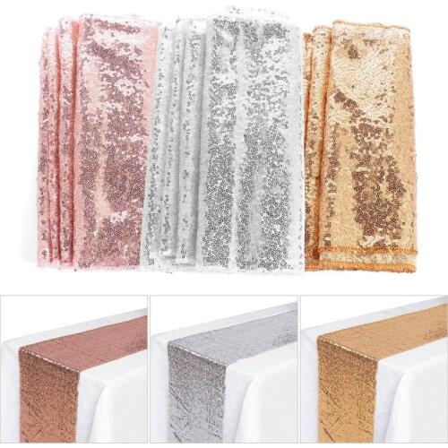 1pc Glitter Sequins Table Runner Sequin Christmas Wedding Banquet Festival Party Hotel Home Table Runners Restaurant Table Decor