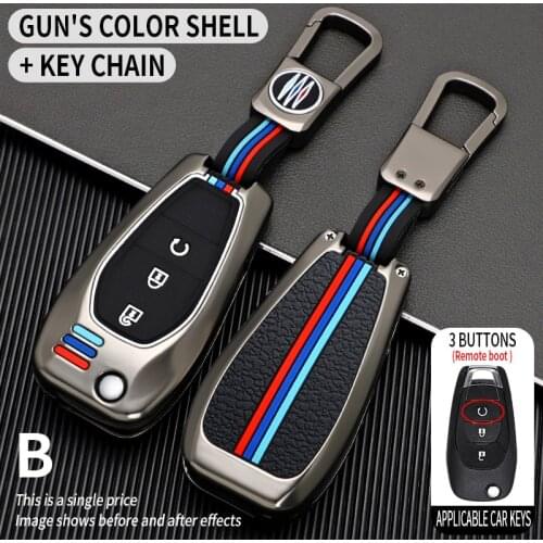 Zinc Alloy Car key case cover For Chevrolet Aveo Cruze 2014 2015 2016 2017 2018 2019 2020 Replacement Remote Car Key Shell